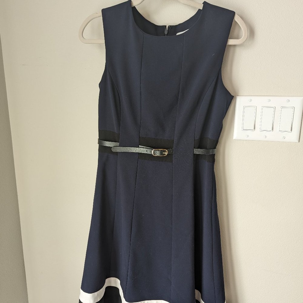 Calvin Klein A line dress with belt